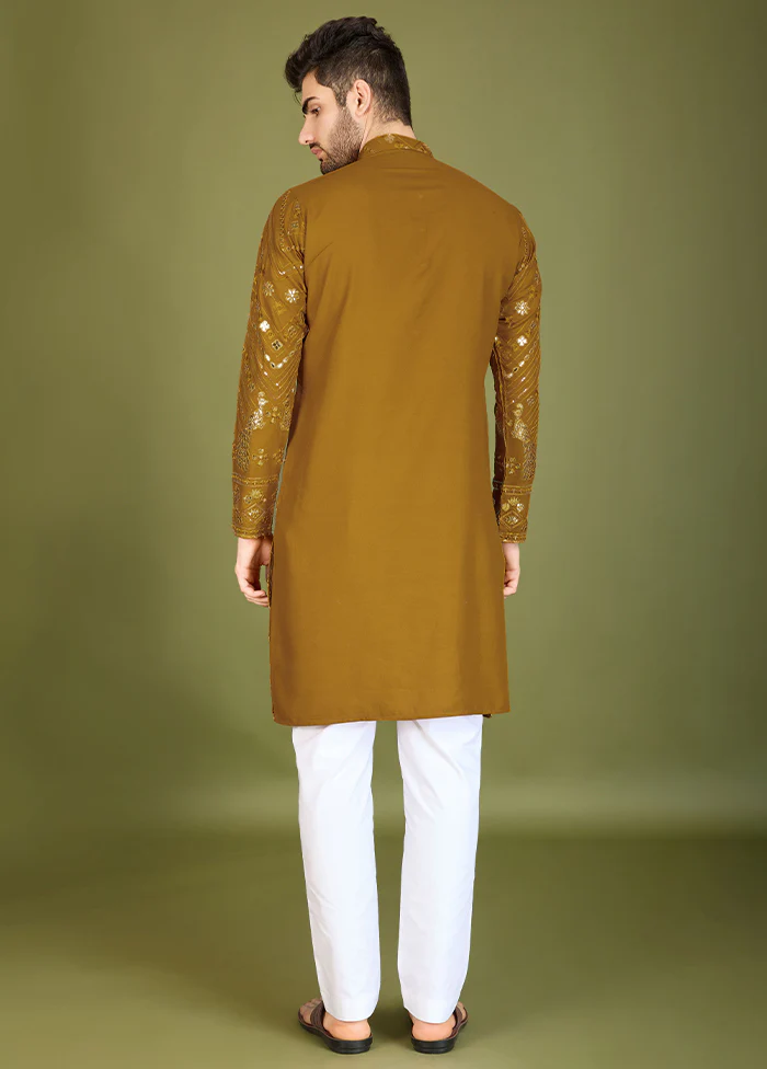 Yellow Viscose Kurta - Image 3